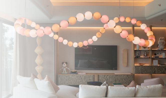 Stylish lighting in a modern living room with elegant design.