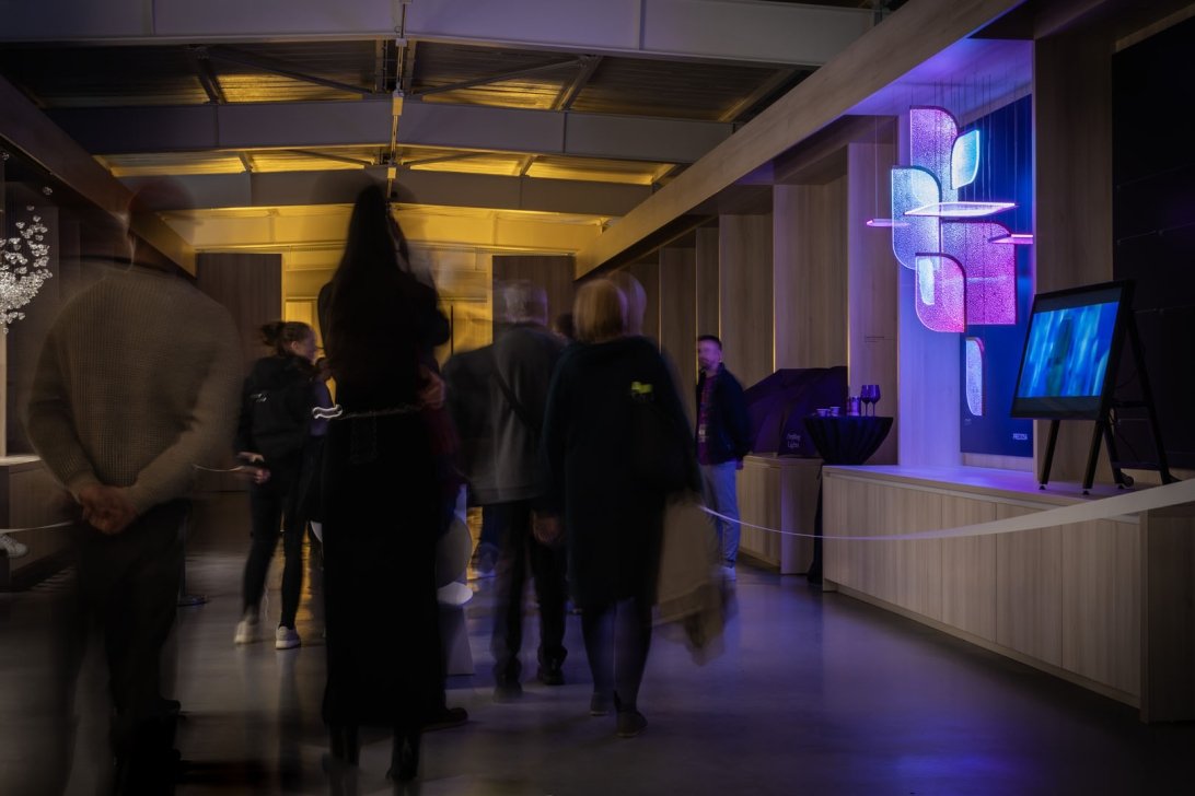 Visitors admire the interior lighting during the Preciosa Lighting Open Day.