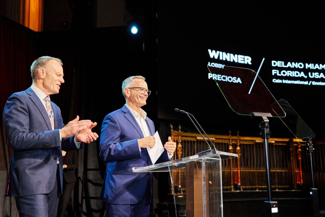 Awarding of the Delano Miami project at the AHEAD Americas ceremony in the USA.