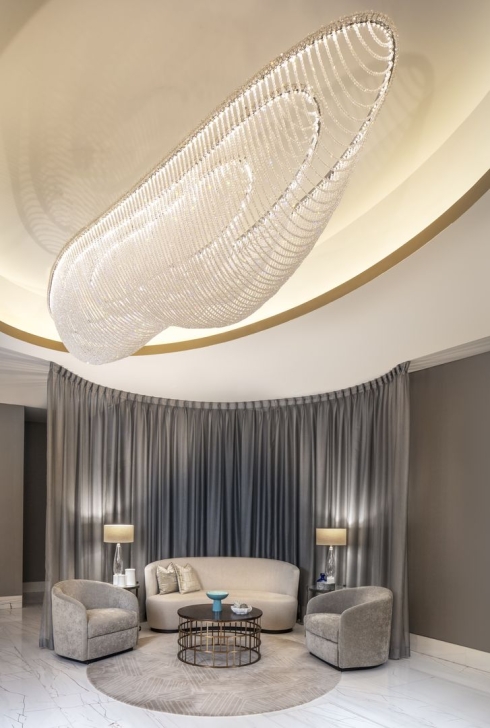 Lighting fixture in the hotel’s spa