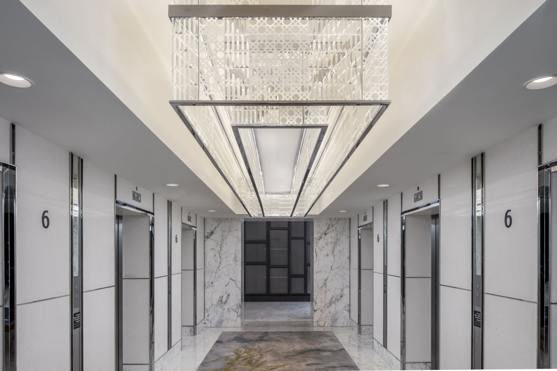 Hotel elevator lobby