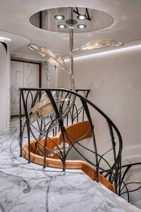 Lady Jorgia yacht staircase