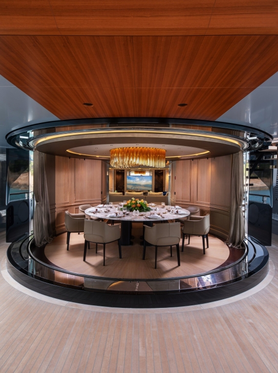 Dining room with the light