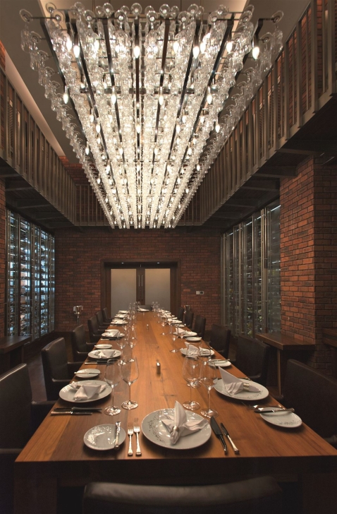 Dining room with lighting