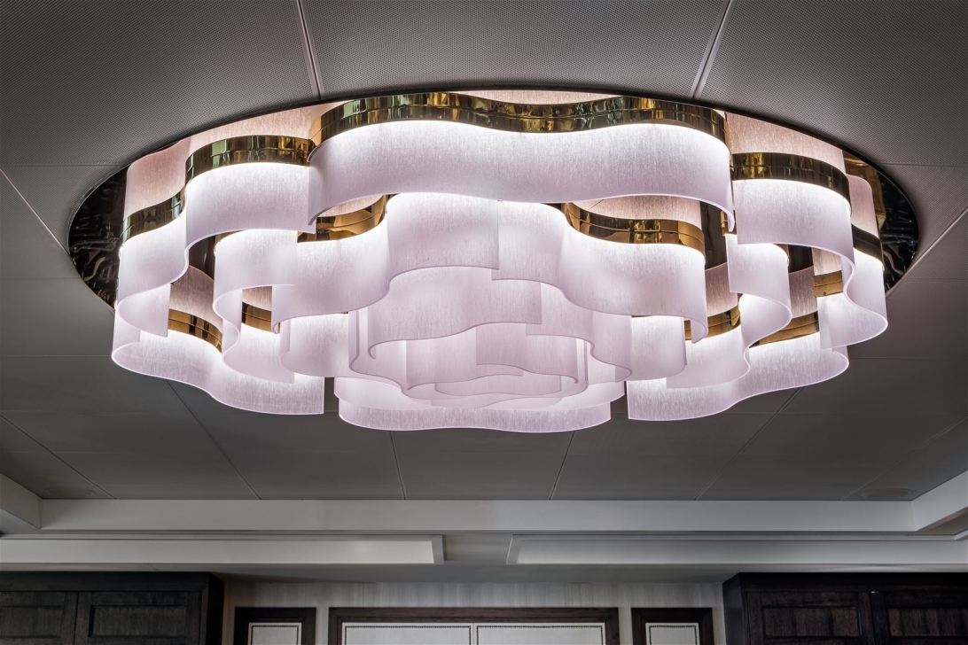Acrylic rose-shaped ceiling light