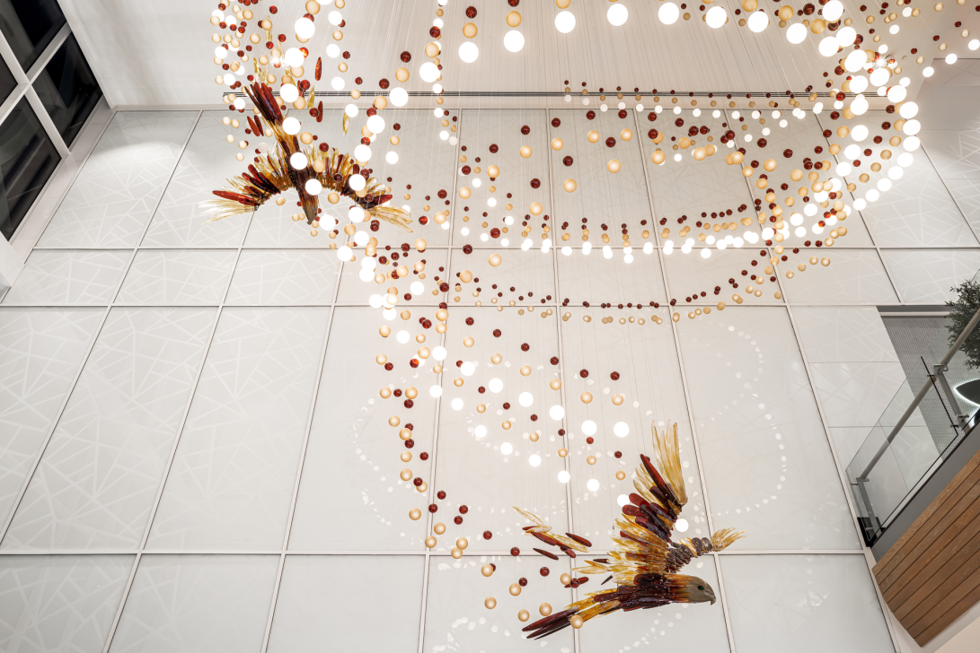 Dynamic lighting installation Falcon’s Flight