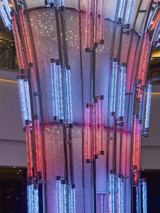 Detail of crystal luminaire