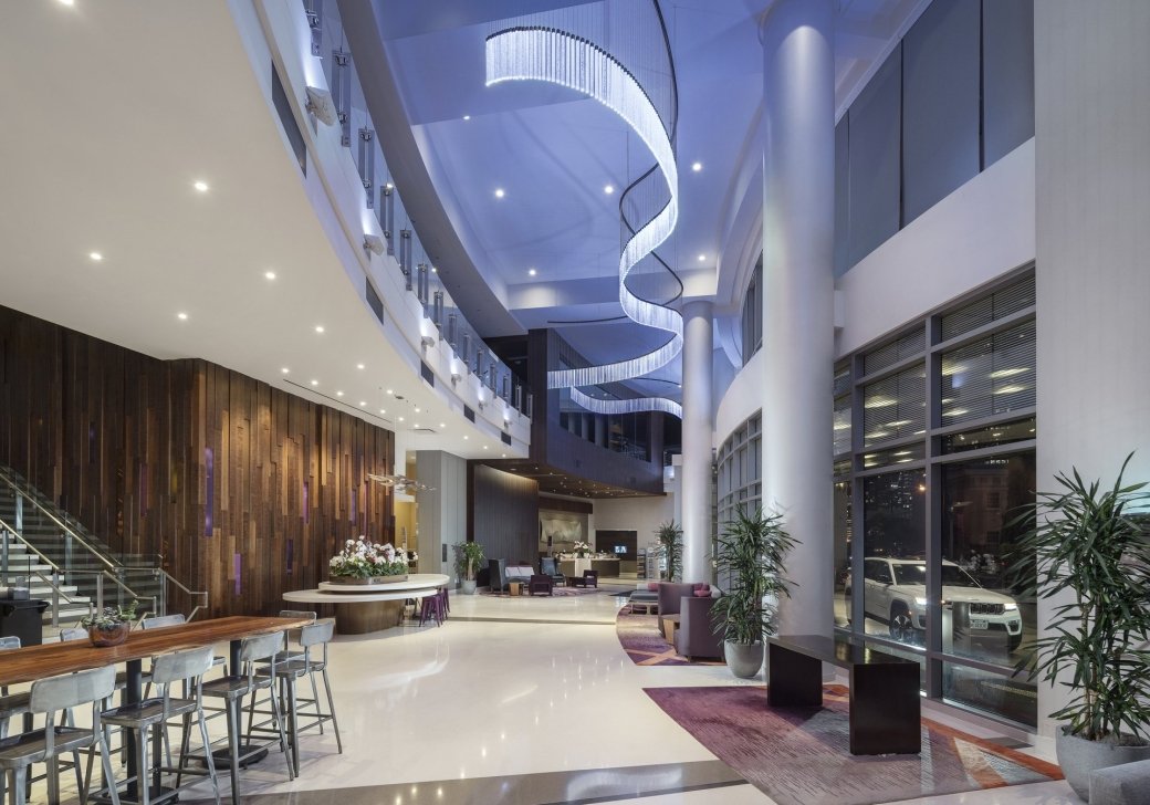 Signature Design Crystal Spin in a lobby