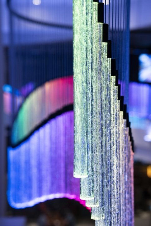 Detail of the crystal lighting