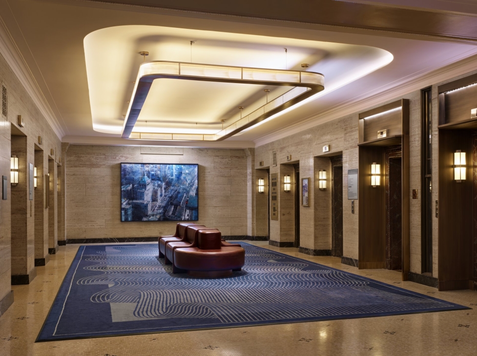 Lighting for an elevator lobby