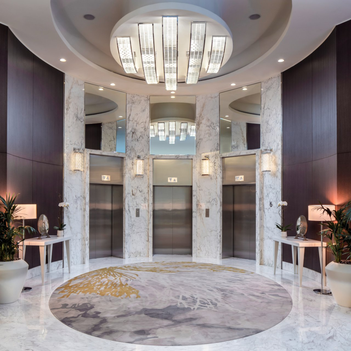 The Address Downtown Dubai lighting for elevator lobby
