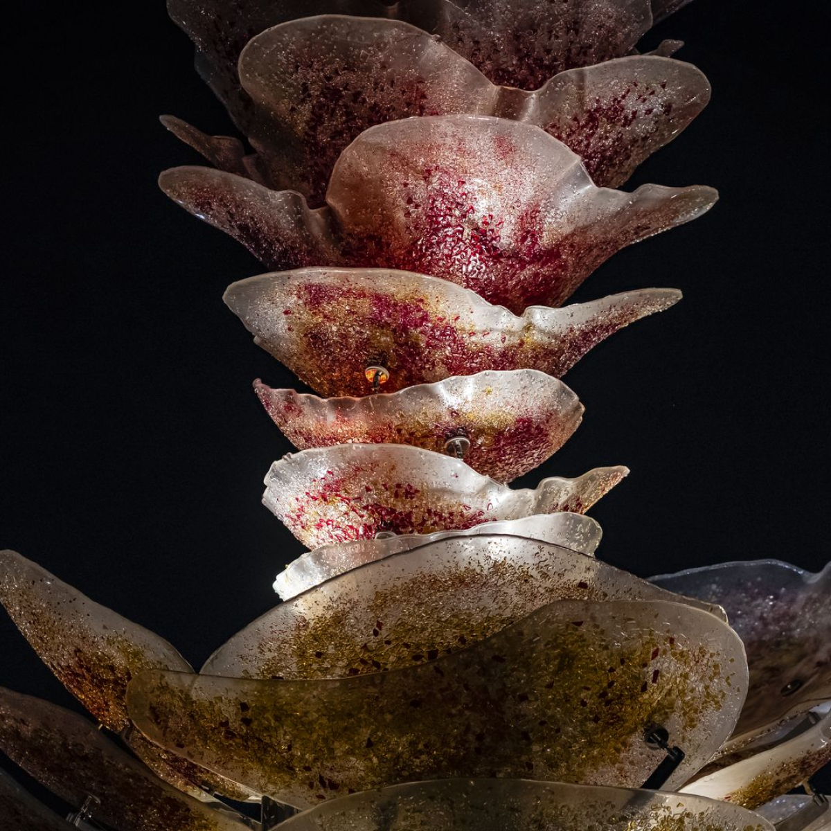 The floral shaped sculpture