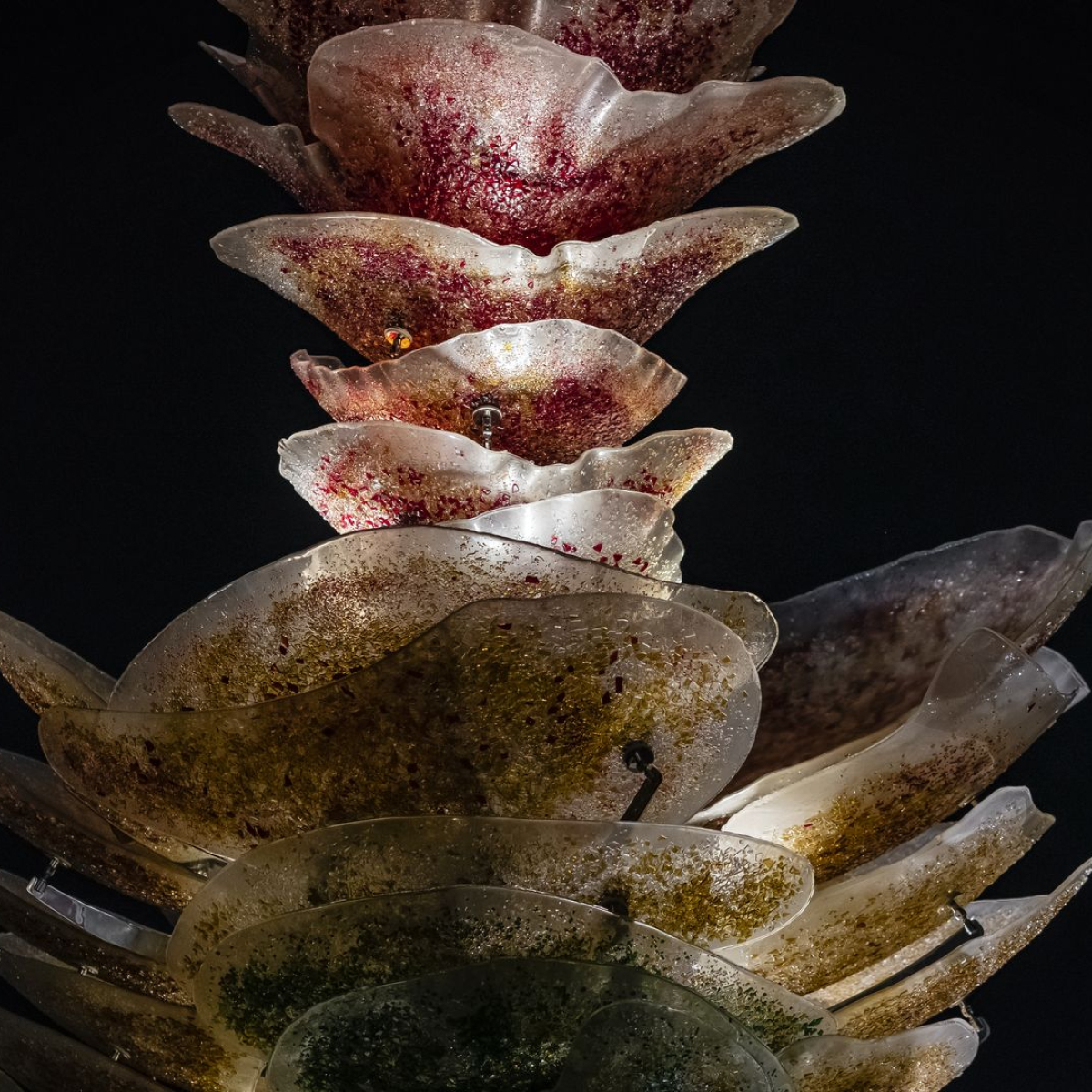 The floral shaped sculpture